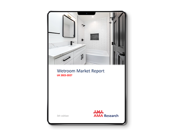 Wetroom Market Report featured on a tablet interface